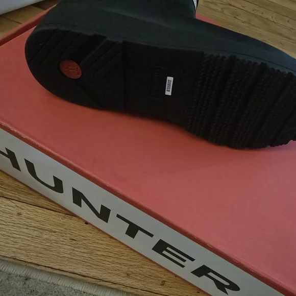 Hunter Black Ankle Boots - Picture 2 of 4